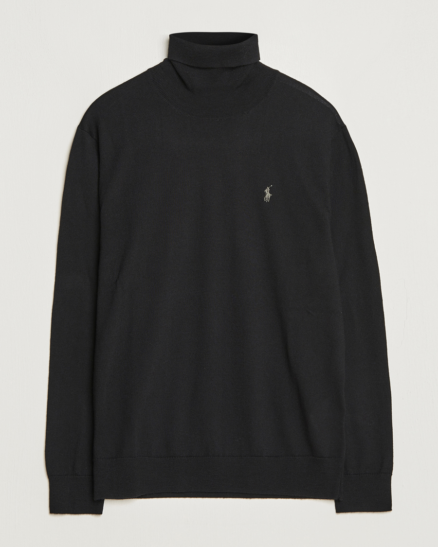 Herre | Trøjer | Polo Ralph Lauren | Merino Knitted Rollneck Black