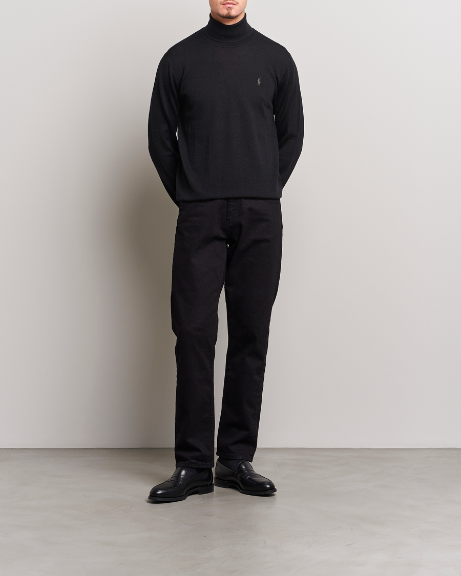 Herre | Trøjer | Polo Ralph Lauren | Merino Knitted Rollneck Black