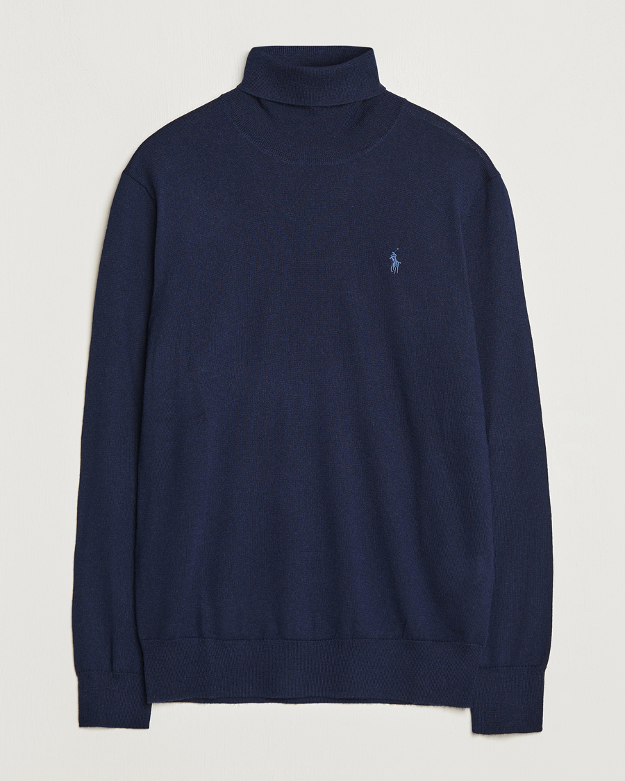 Herre | Trøjer | Polo Ralph Lauren | Merino Knitted Rollneck Hunter Navy