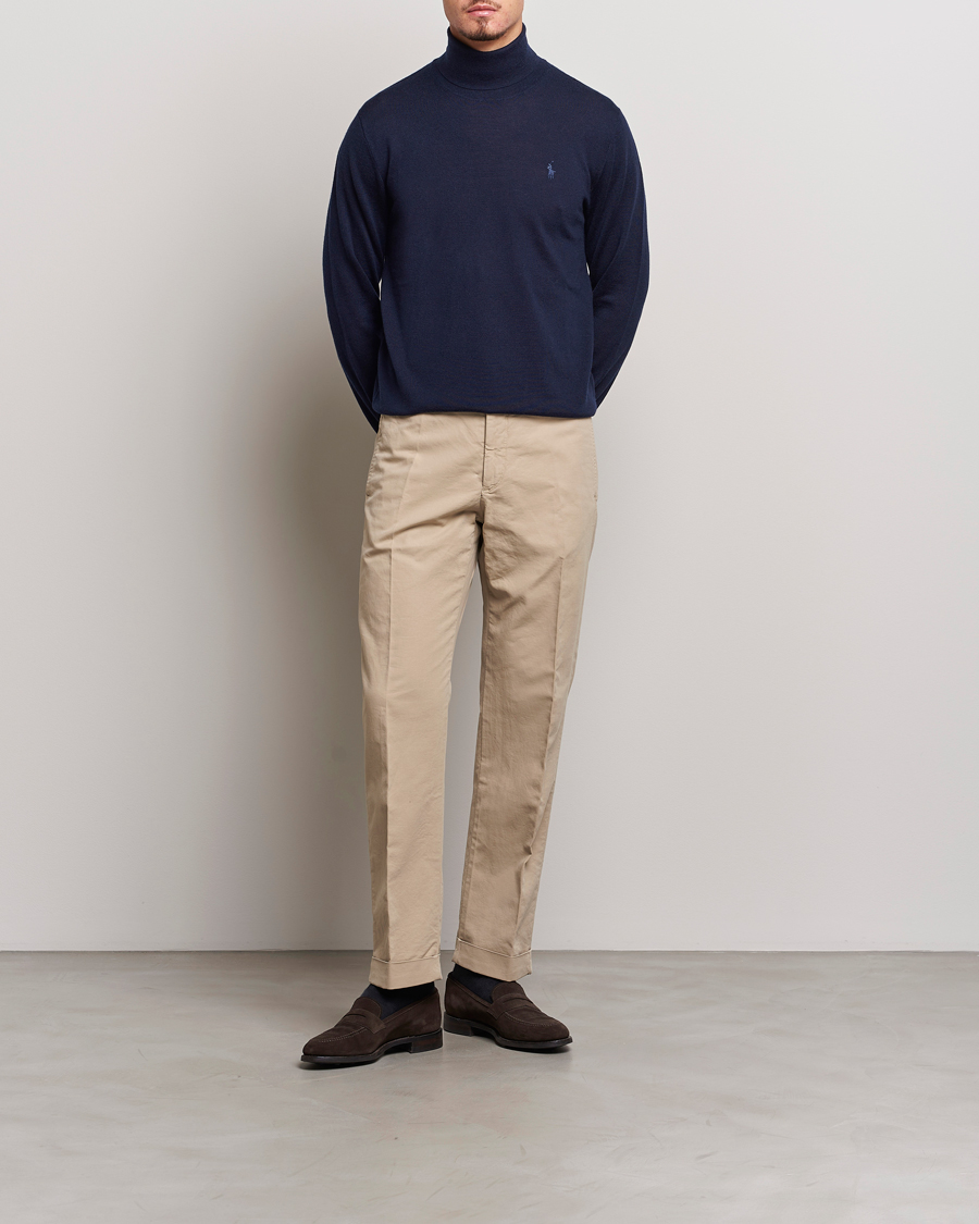 Herre | Trøjer | Polo Ralph Lauren | Merino Knitted Rollneck Hunter Navy