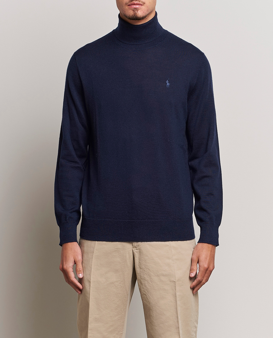 Herre | Trøjer | Polo Ralph Lauren | Merino Knitted Rollneck Hunter Navy