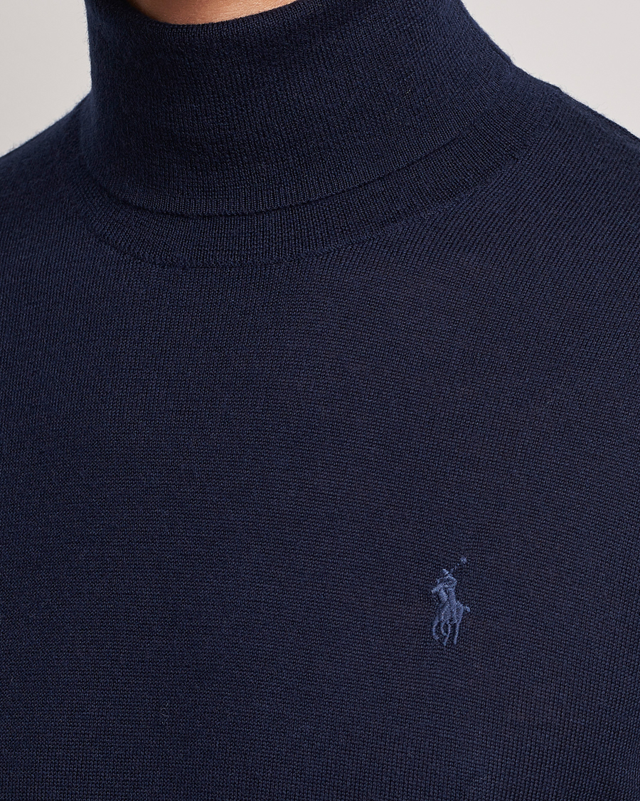 Herre | Trøjer | Polo Ralph Lauren | Merino Knitted Rollneck Hunter Navy