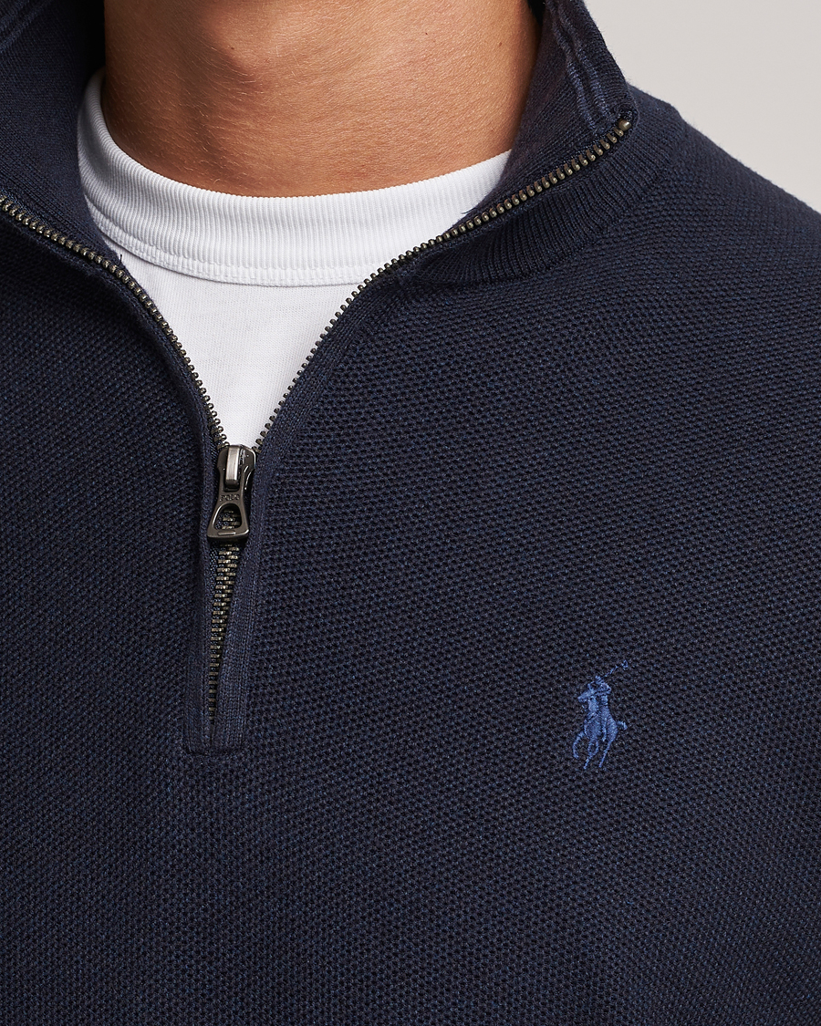 Herre | Trøjer | Polo Ralph Lauren | Textured Half Zip Navy Heather