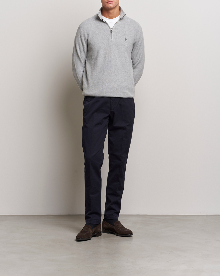 Herre | Trøjer | Polo Ralph Lauren | Textured Half Zip Andover Heather