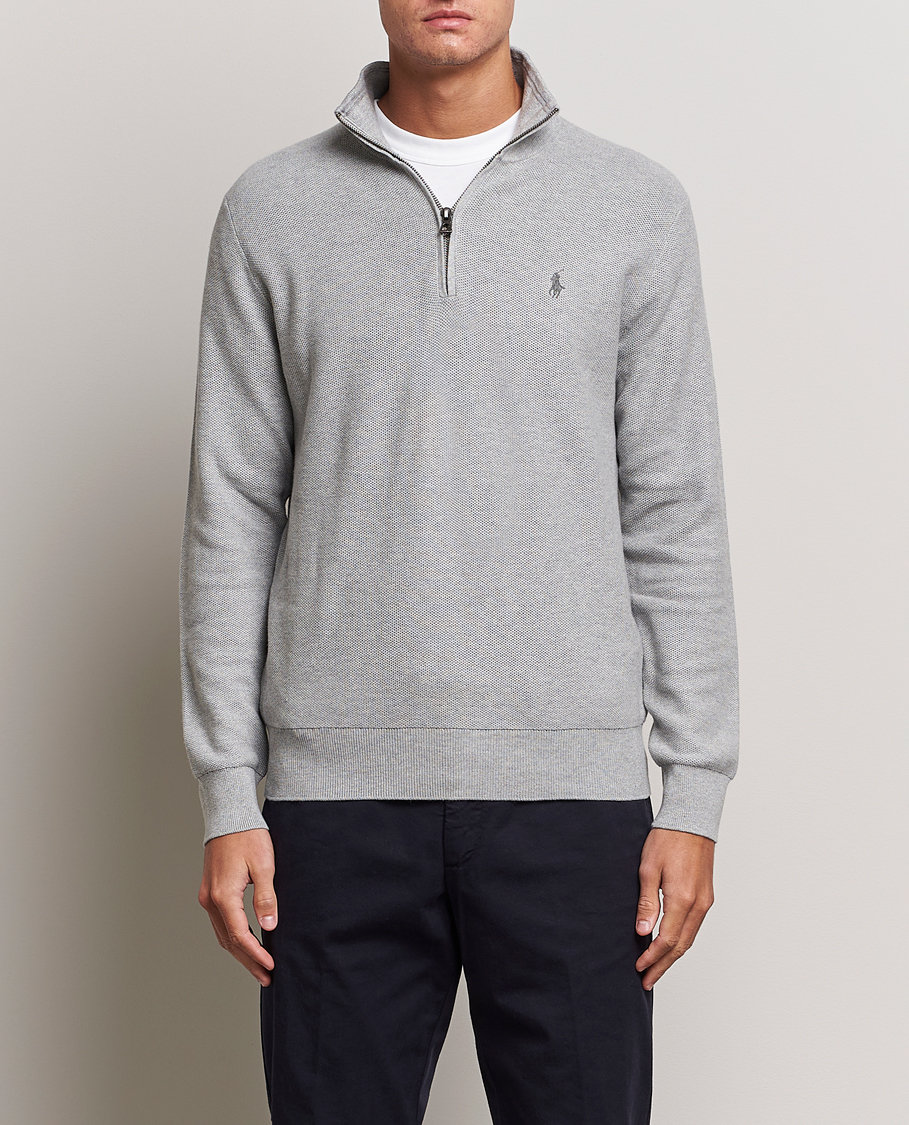 Herre | World of Ralph Lauren | Polo Ralph Lauren | Textured Half Zip Andover Heather