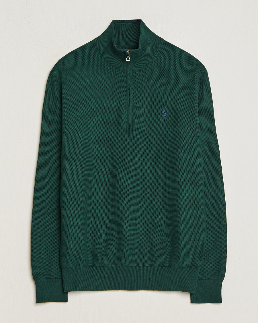 Herre | Trøjer | Polo Ralph Lauren | Textured Half Zip Hunt Club Green