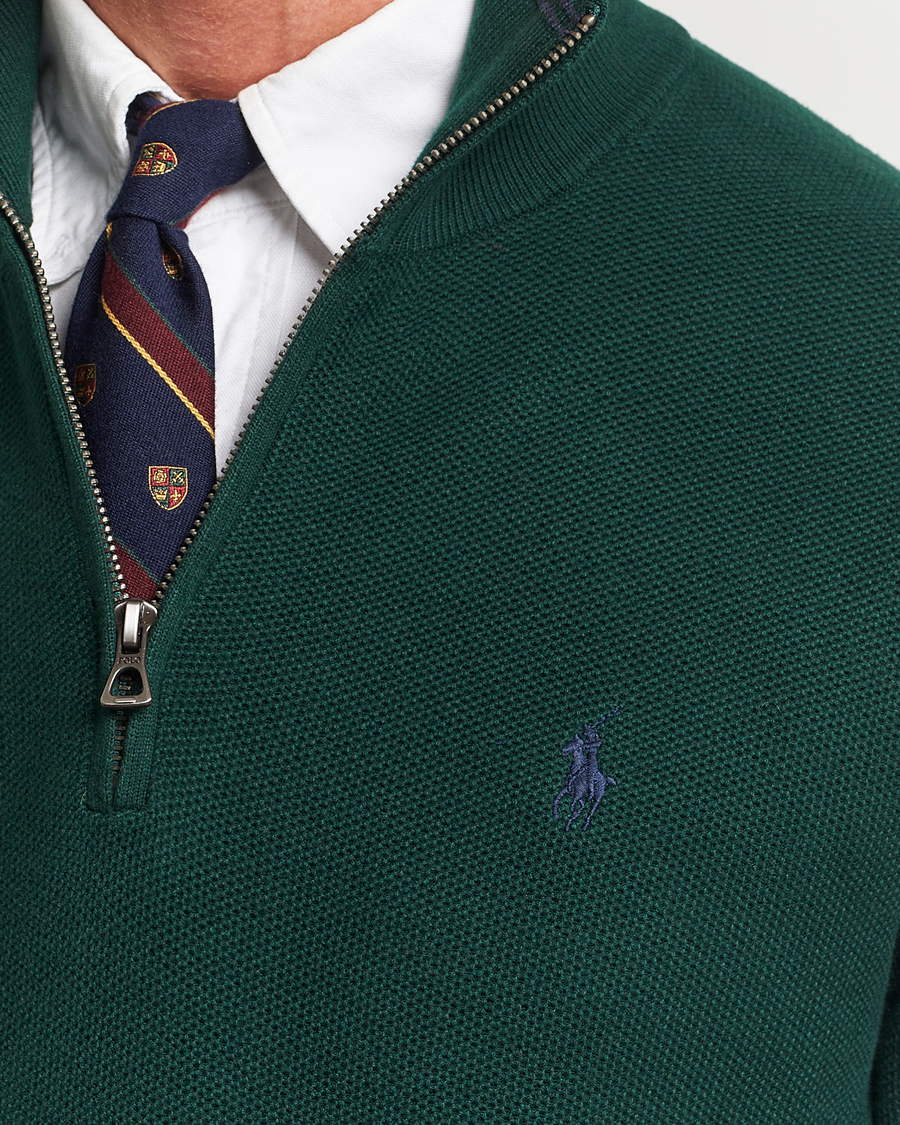 Herre | Trøjer | Polo Ralph Lauren | Textured Half Zip Hunt Club Green