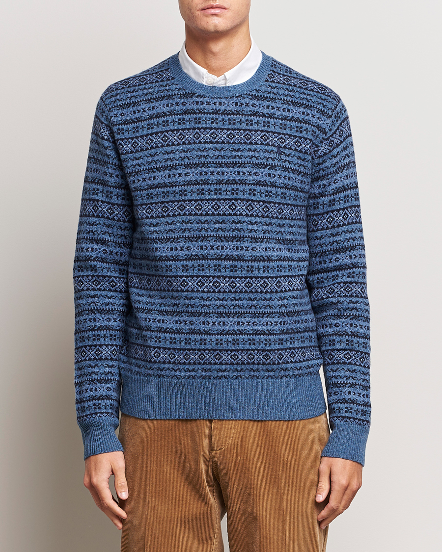 Herre | Strikkede trøjer | Polo Ralph Lauren | Wool/Cashmere Fairisle Sweater Navy