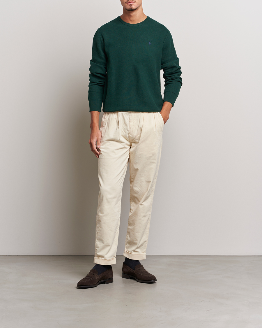Herre | Trøjer | Polo Ralph Lauren | Textured Crew Neck Sweater Hunt Club Green