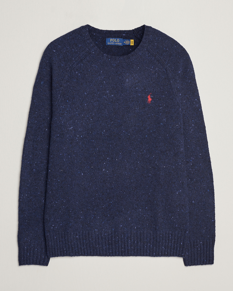 Herre | Trøjer | Polo Ralph Lauren | Wool Knitted Donegal Sweater Ancient Navy