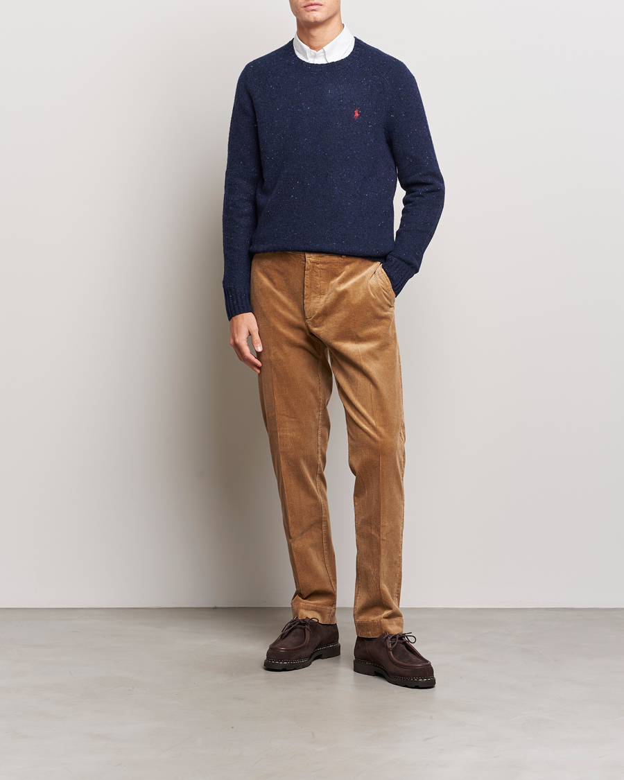 Herre | Trøjer | Polo Ralph Lauren | Wool Knitted Donegal Sweater Ancient Navy