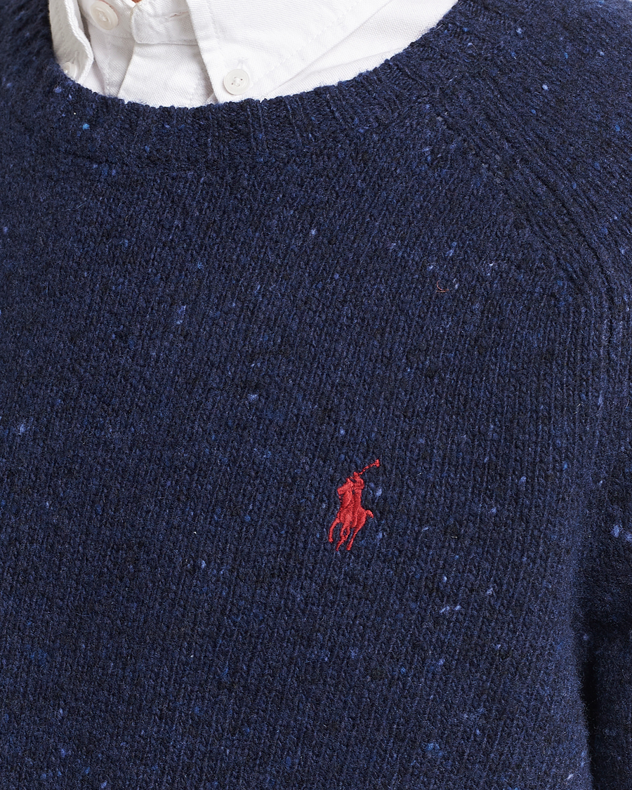 Herre | Trøjer | Polo Ralph Lauren | Wool Knitted Donegal Sweater Ancient Navy