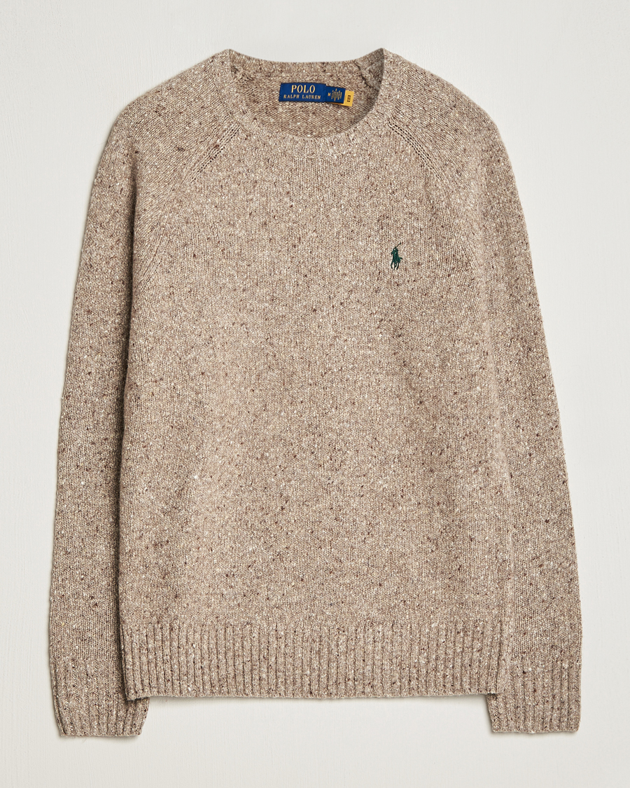 Herre | Strikkede trøjer | Polo Ralph Lauren | Wool Knitted Donegal Sweater Bark