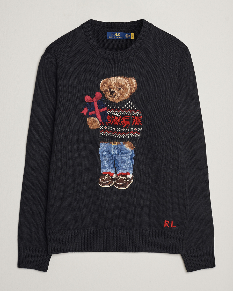 Herre | Trøjer | Polo Ralph Lauren | Knitted Bear Sweater Black