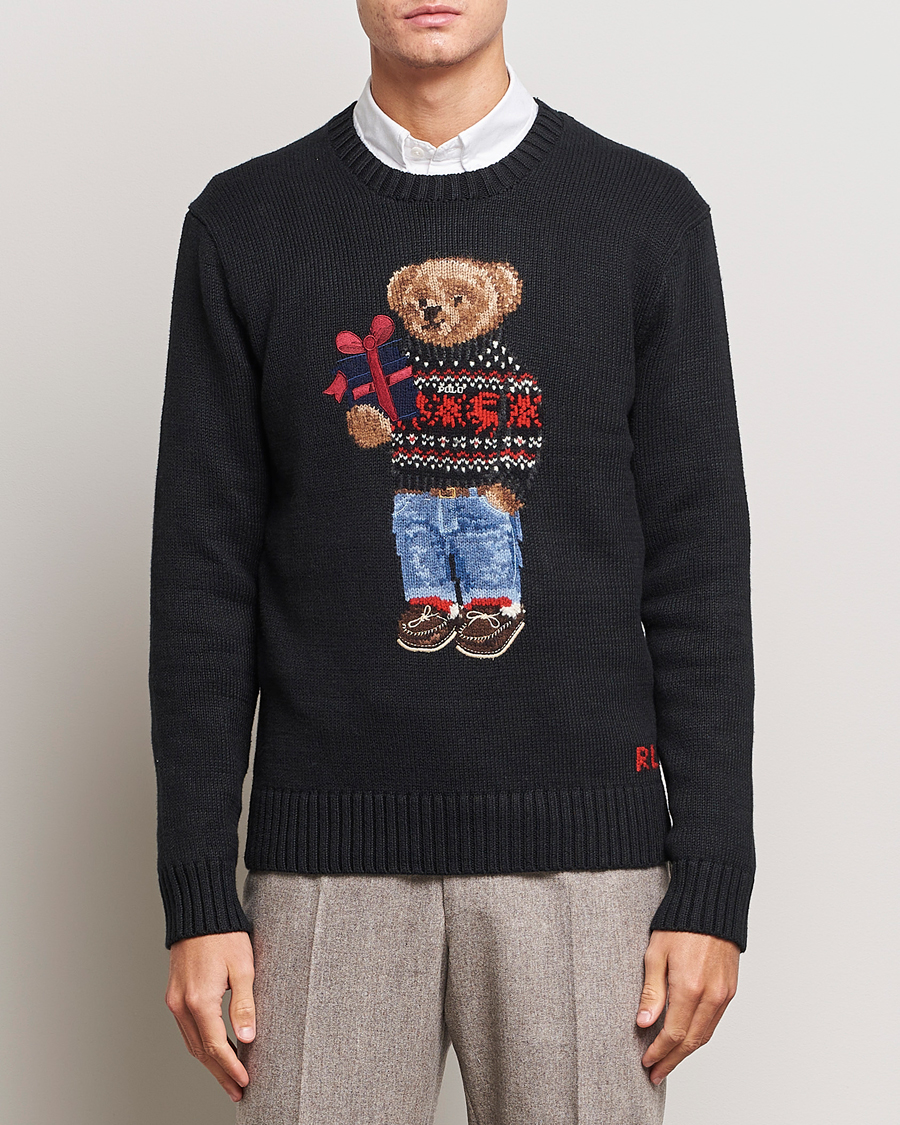 Herre | Trøjer | Polo Ralph Lauren | Knitted Bear Sweater Black