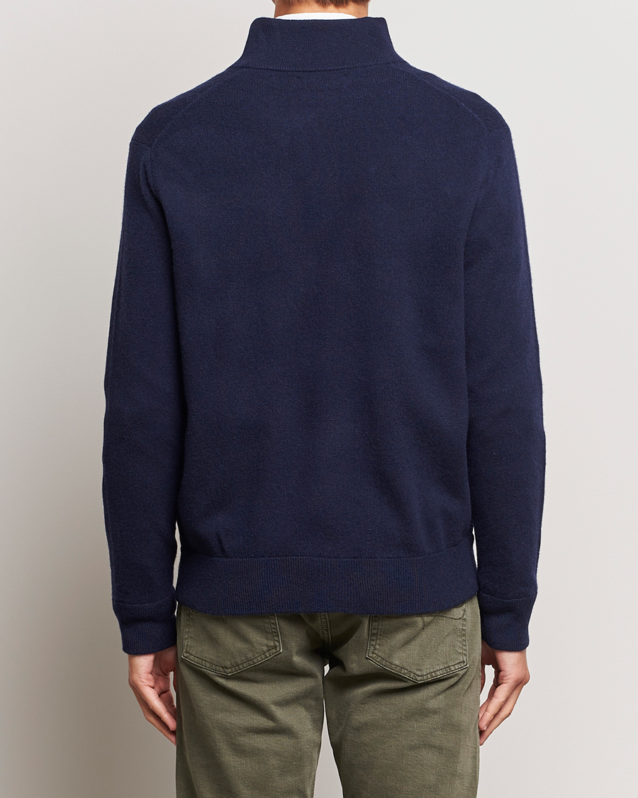 Herre | Trøjer | Polo Ralph Lauren | Merino Knitted Full Zip Sweater Hunter Navy