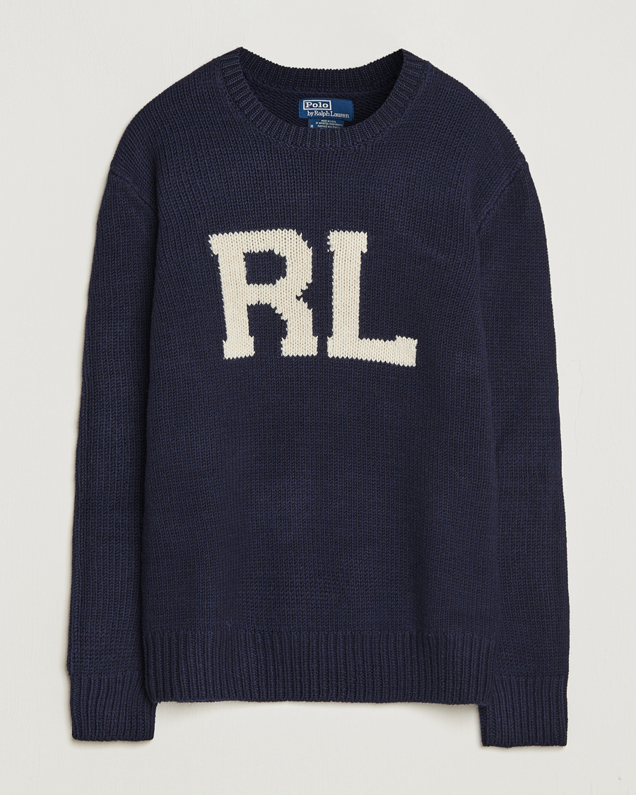 Herre | Strikkede trøjer | Polo Ralph Lauren | RL Wool Knitted Sweater Hunter Navy