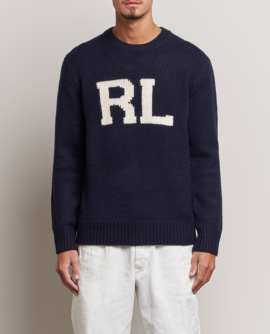 Polo Ralph Lauren RL Wool Knitted Sweater Hunter Navy -