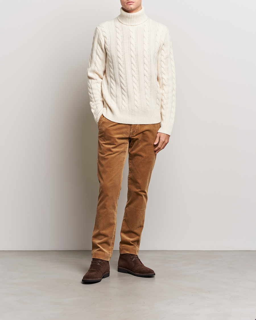 Herre | Trøjer | Polo Ralph Lauren | Wool/Cashmere Cable Rollneck Andover Cream