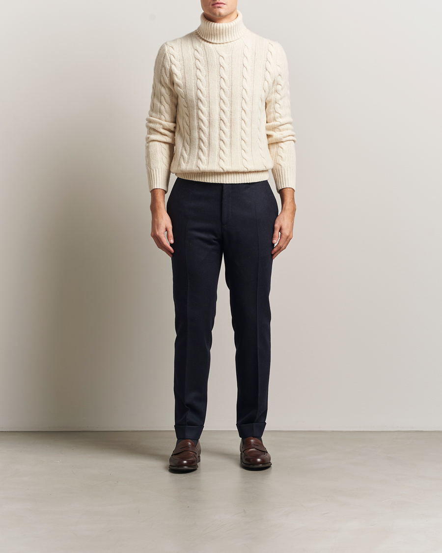 Herre | Trøjer | Polo Ralph Lauren | Wool/Cashmere Cable Rollneck Andover Cream