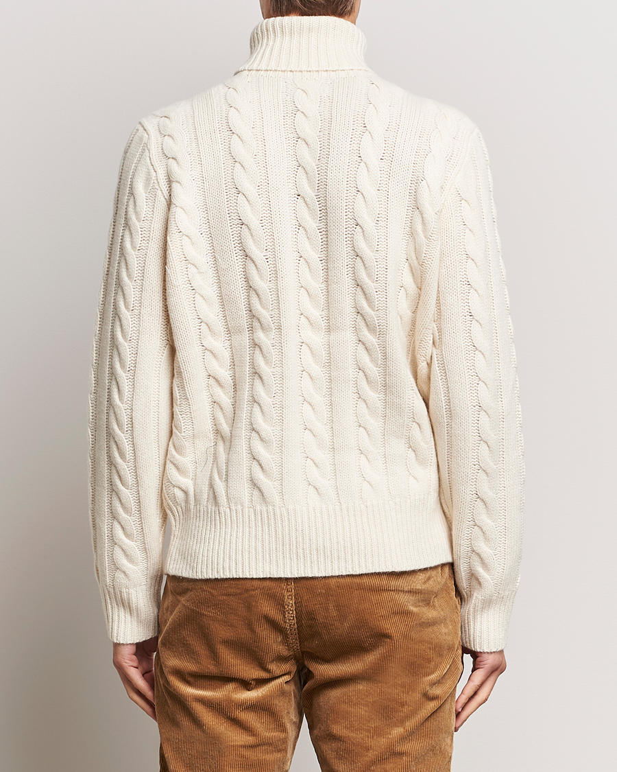 Herre | Trøjer | Polo Ralph Lauren | Wool/Cashmere Cable Rollneck Andover Cream