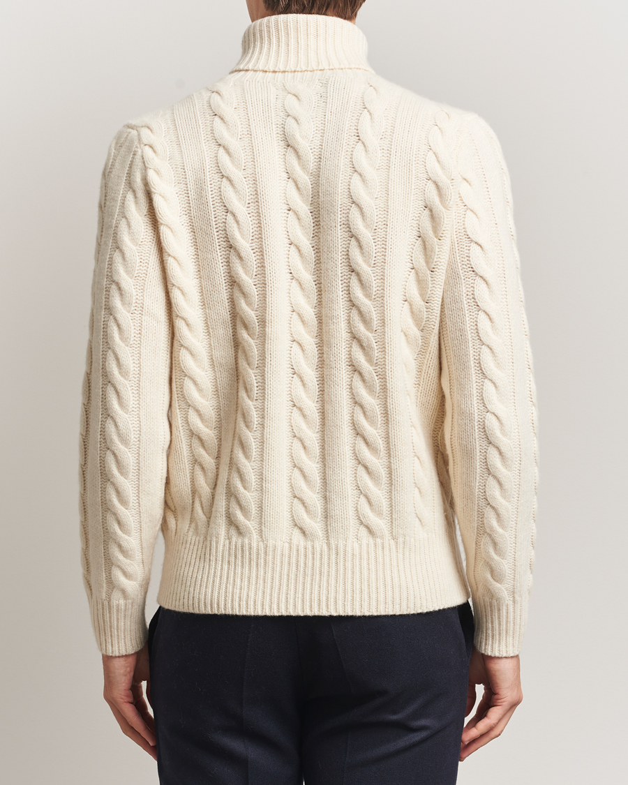 Herre | Trøjer | Polo Ralph Lauren | Wool/Cashmere Cable Rollneck Andover Cream