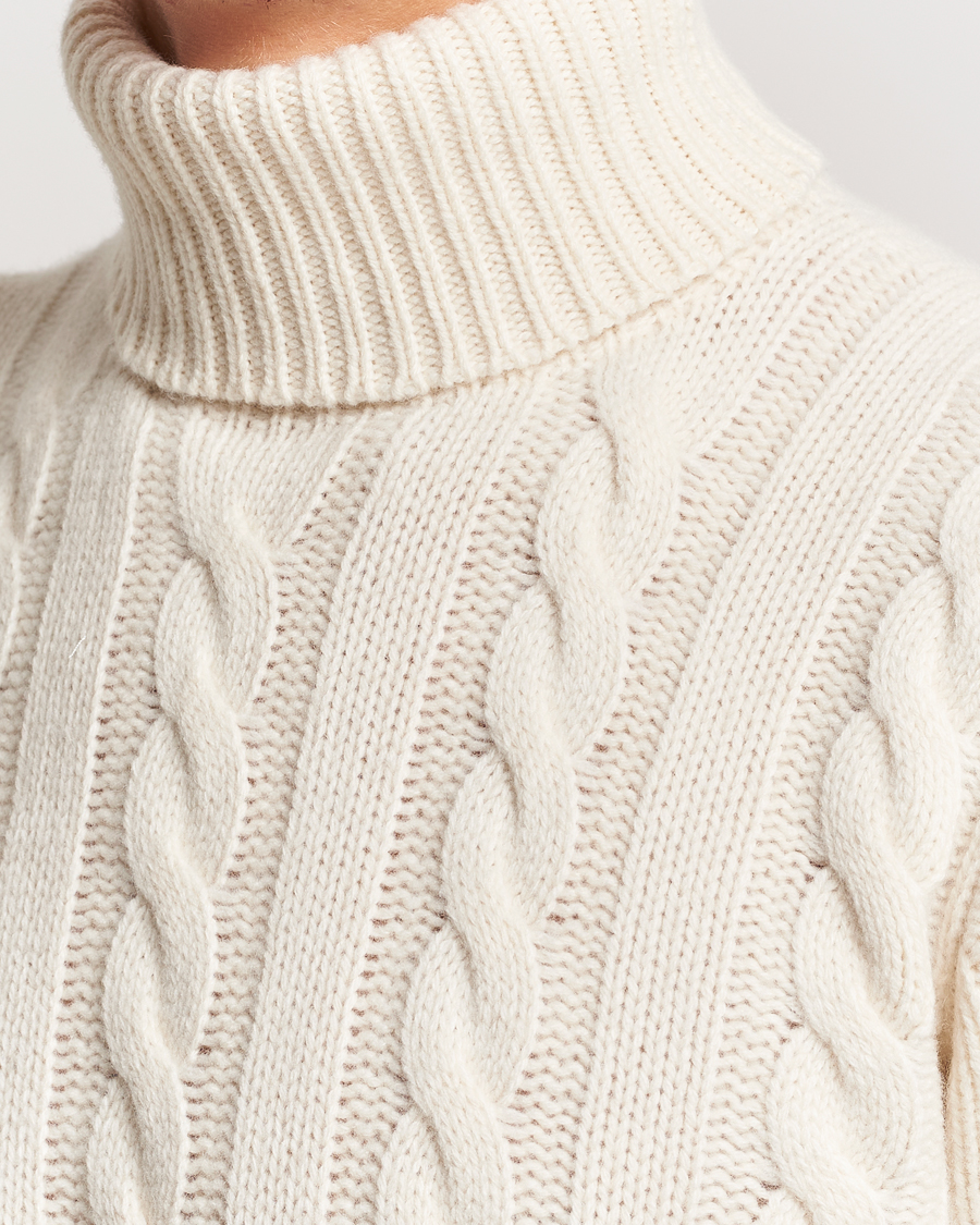 Herre | Trøjer | Polo Ralph Lauren | Wool/Cashmere Cable Rollneck Andover Cream