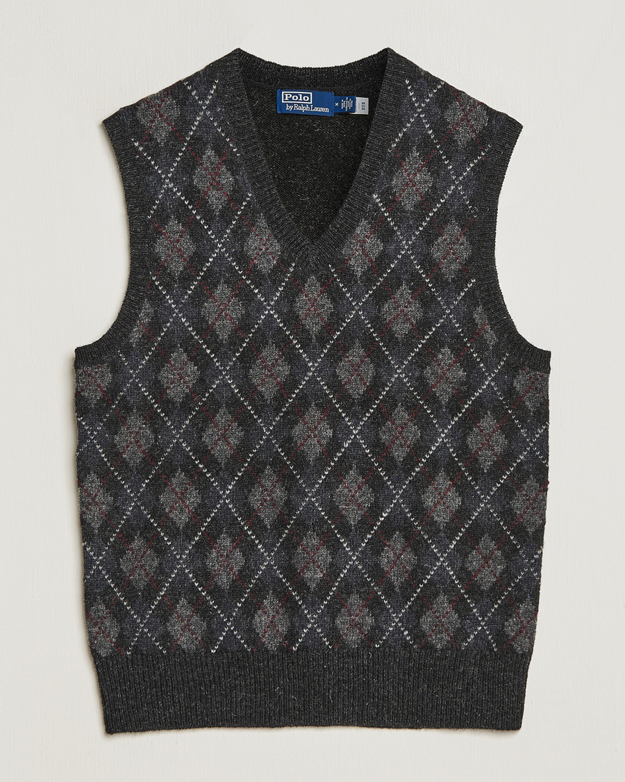 Herre | Trøjer | Polo Ralph Lauren | Wool Argyle Slipover Charcoal