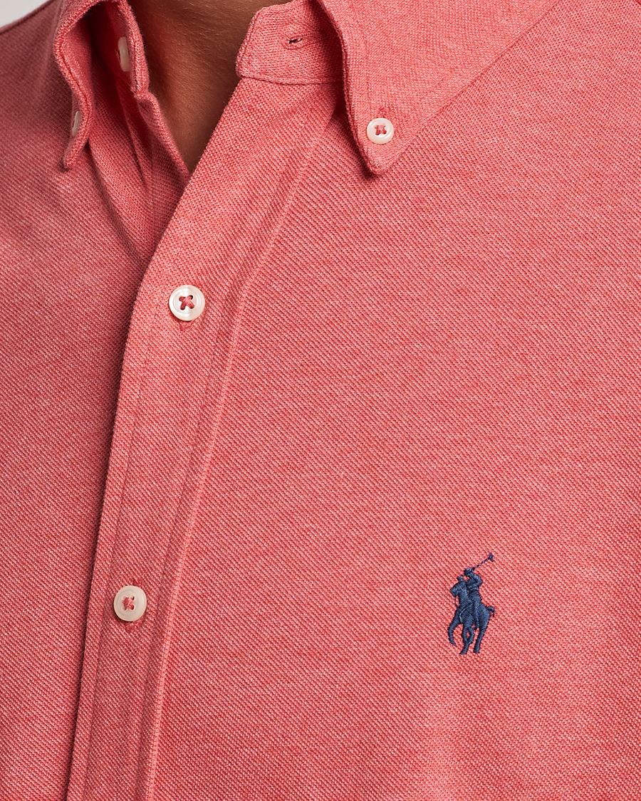 Herre | Skjorter | Polo Ralph Lauren | Slim Fit Featherweight Mesh Shirt Highland Rose Heather