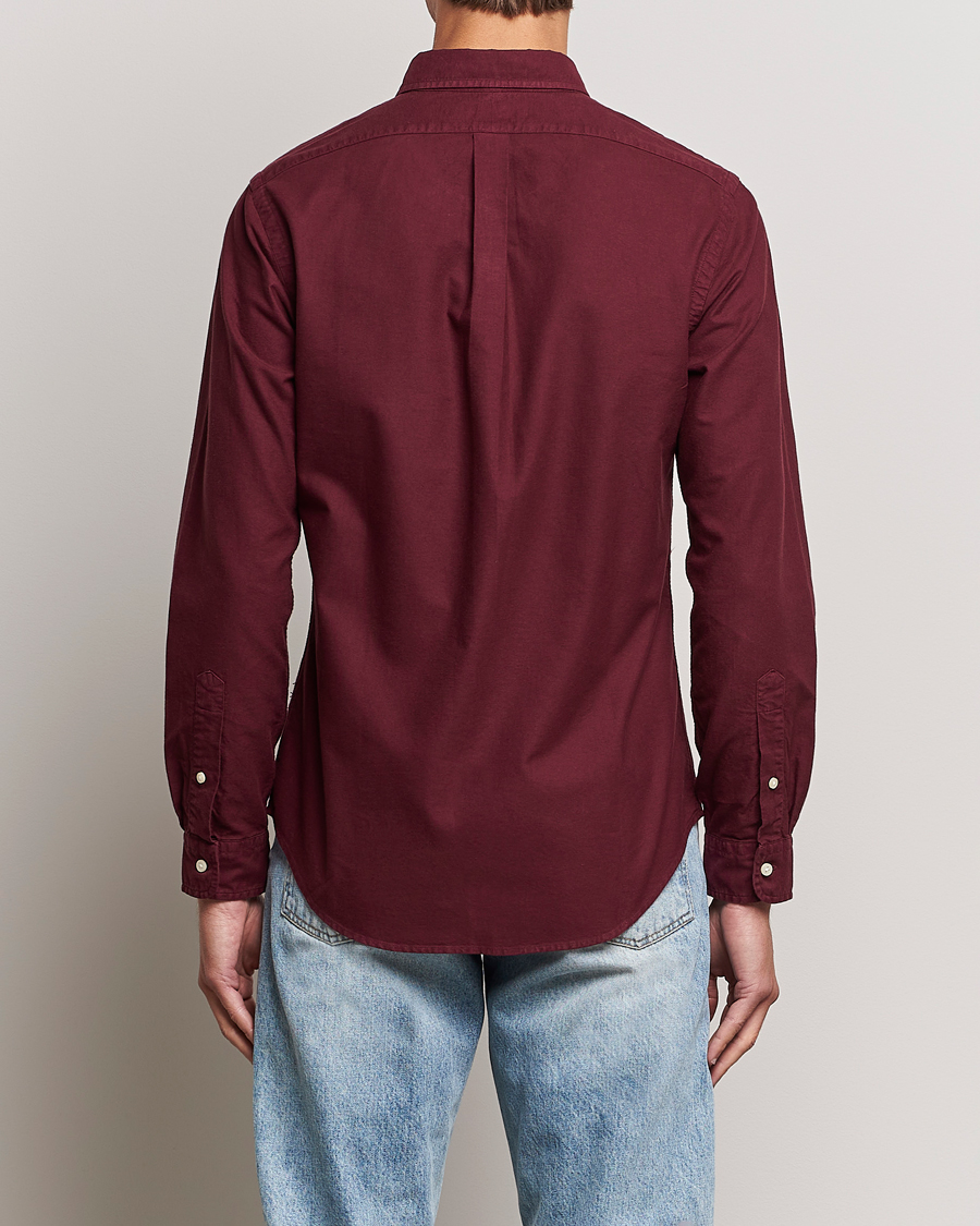 Herre | Skjorter | Polo Ralph Lauren | Slim Fit Garment Dyed Oxford Harvard Wine