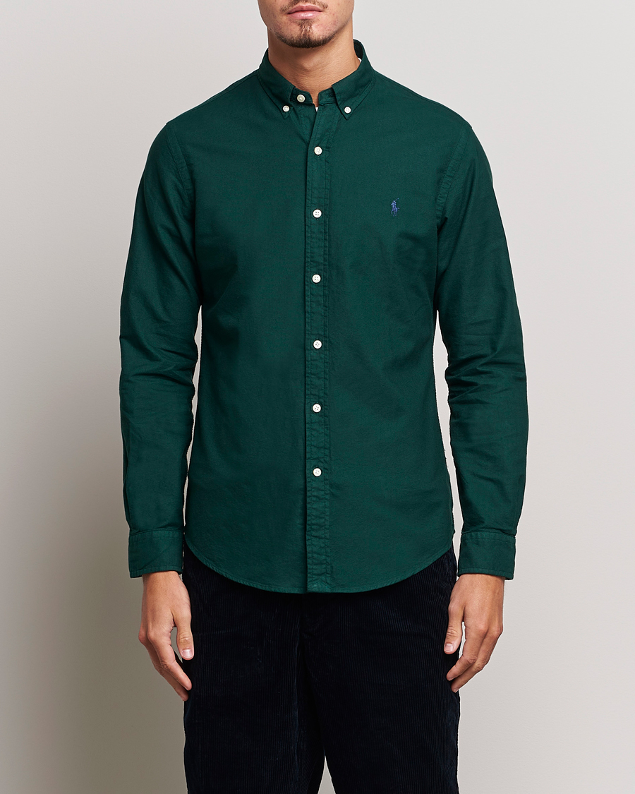 Herre | Oxfordskjorter | Polo Ralph Lauren | Slim Fit Garment Dyed Oxford Hunt Club Green