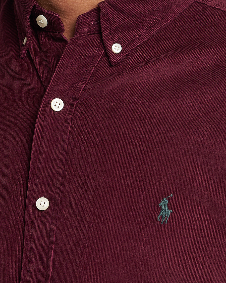 Herre | Skjorter | Polo Ralph Lauren | Slim Fit Corduroy Shirt Harvard Wine