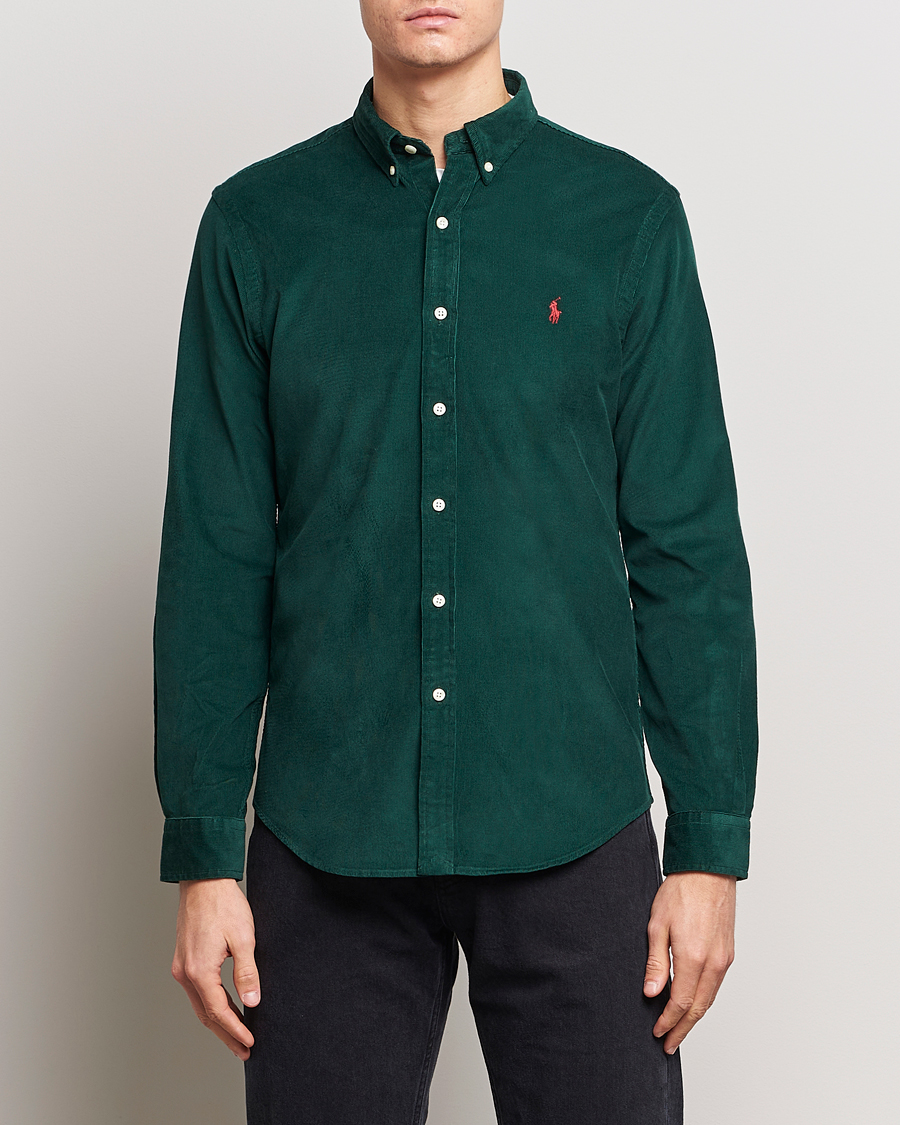 Herre | Fløjlsskjorter | Polo Ralph Lauren | Slim Fit Corduroy Shirt Hunt Club Green