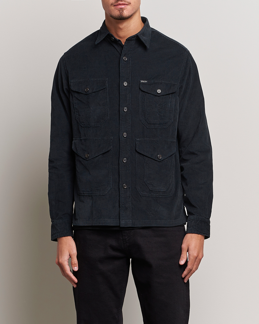 Herre | Shirt Jackets | Polo Ralph Lauren | Corduroy Pocket Overshirt Black