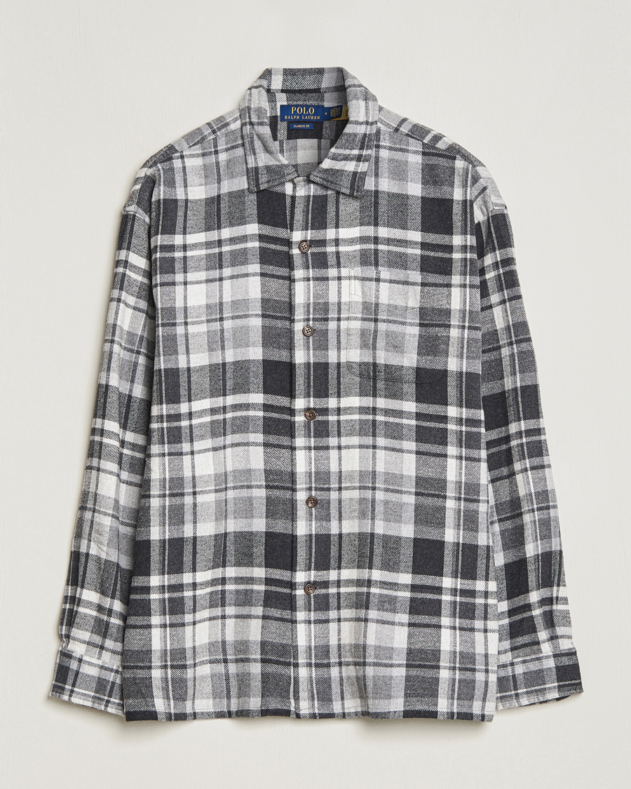 Herre | Skjorter | Polo Ralph Lauren | Brushed Flannel Checked Shirt Grey