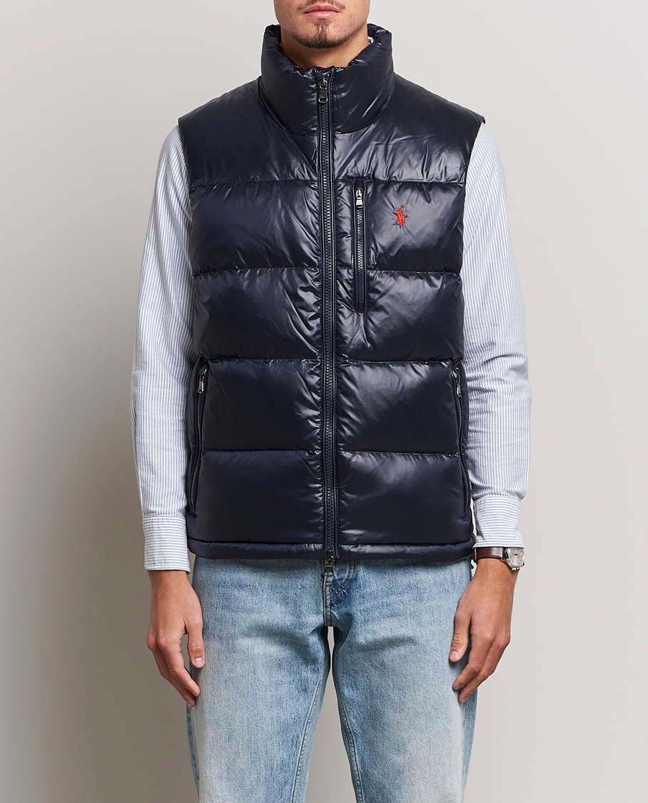 Herre |  | Polo Ralph Lauren | El Cap High Gloss Down Vest Collection Navy