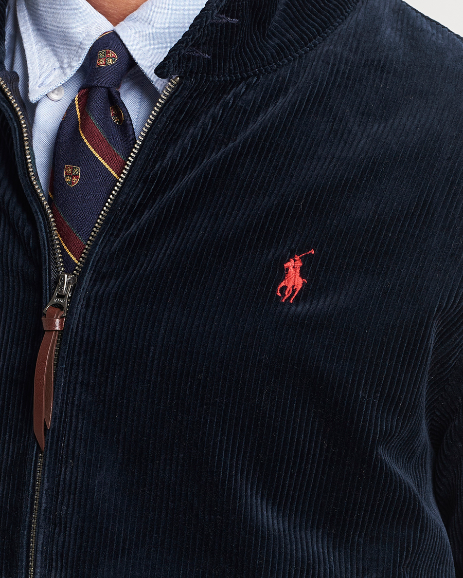Herre | Jakker | Polo Ralph Lauren | Corduroy Lined Harrington Jacket Aviator Navy