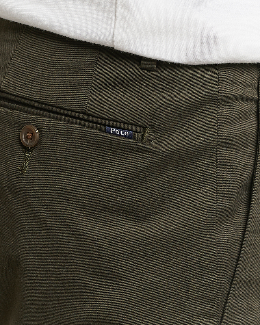 Herre | Bukser | Polo Ralph Lauren | Slim Fit Stretch Chinos Oil Cloth Green