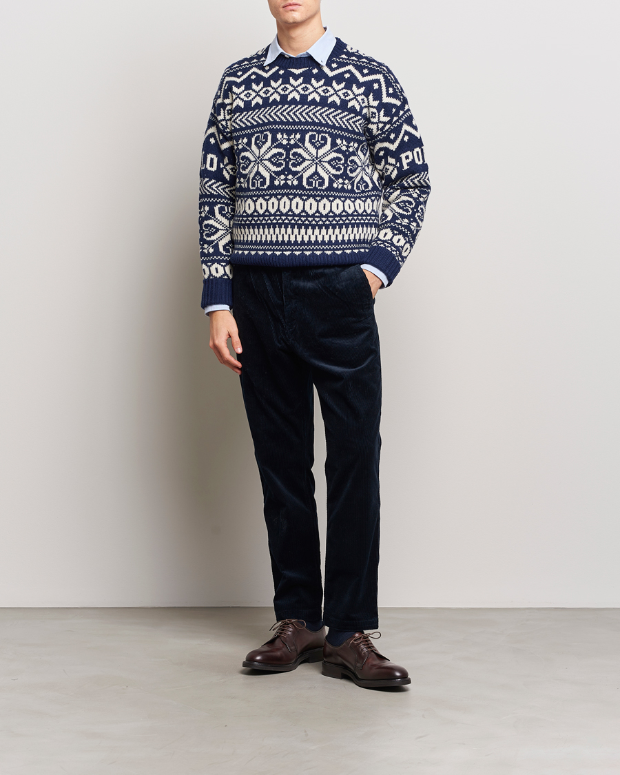 Herre | Bukser | Polo Ralph Lauren | Prepster Corduroy Drawstring Pants Aviator Navy
