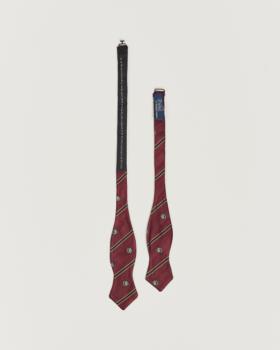 Herre | Polo Ralph Lauren Vintage Club Striped Bow Tie Wine | Polo Ralph Lauren | Vintage Club Striped Bow Tie Wine