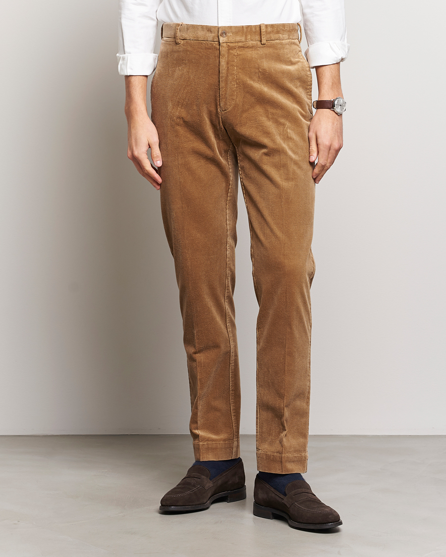 Herre | Bukser | Polo Ralph Lauren | Corduroy Pleated Trousers Rustic Tan