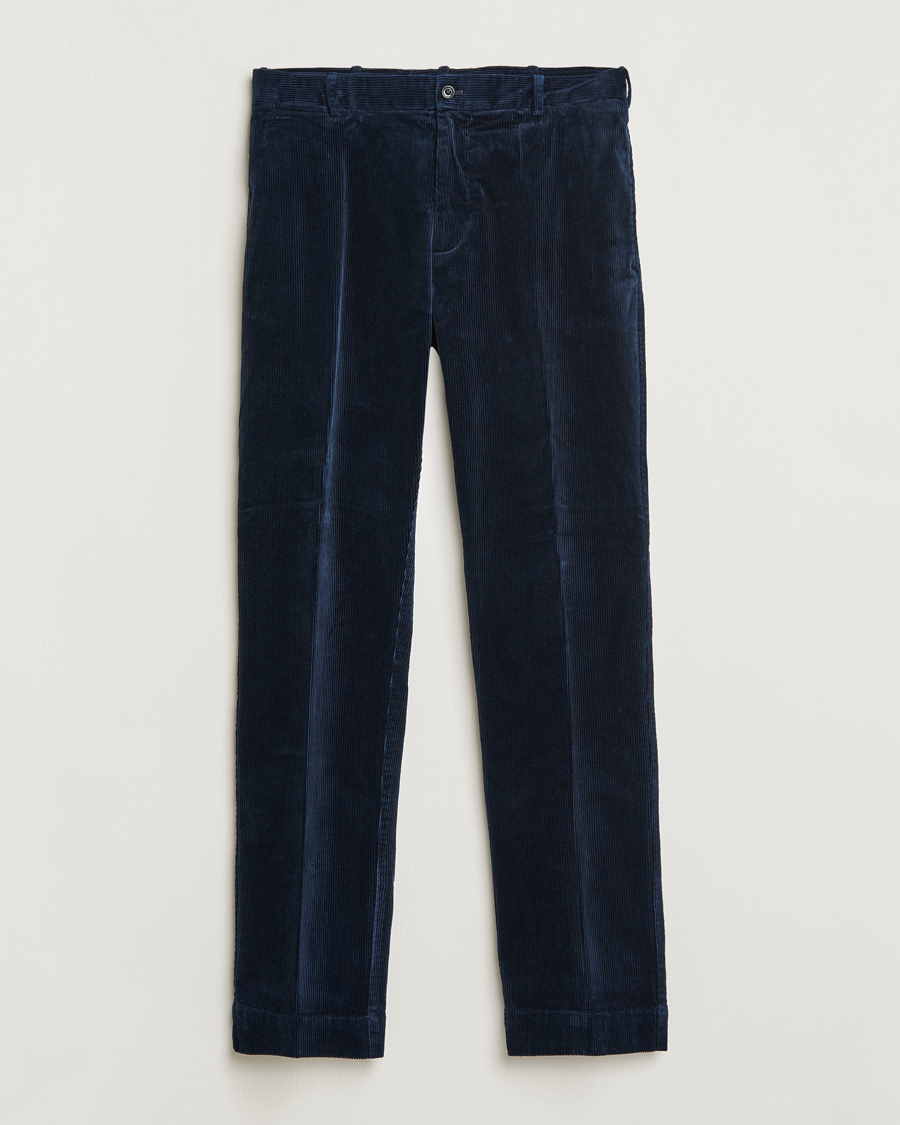 Herre | Bukser | Polo Ralph Lauren | Corduroy Pleated Trousers Aviator Navy