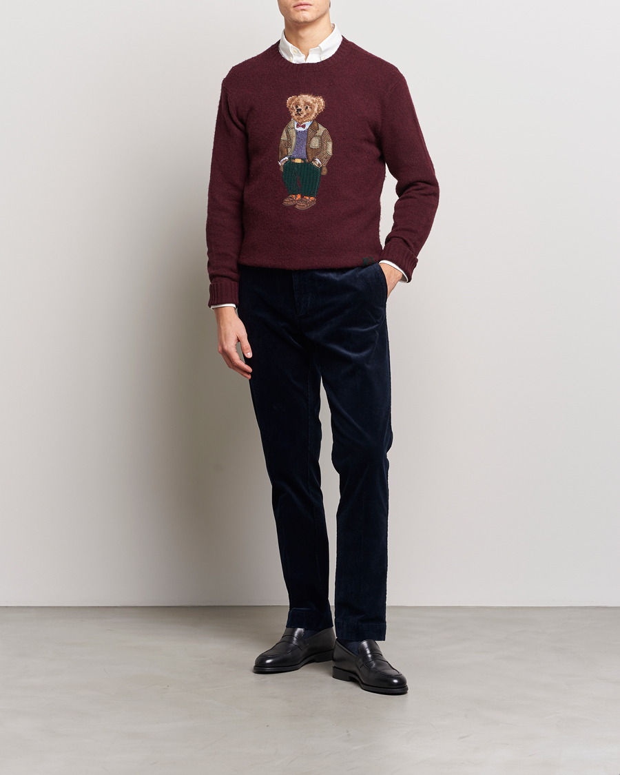 Herre | Bukser | Polo Ralph Lauren | Corduroy Pleated Trousers Aviator Navy