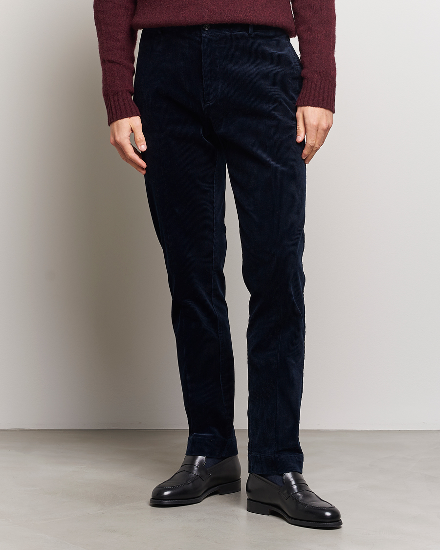 Herre | Fløjlsbukser | Polo Ralph Lauren | Corduroy Pleated Trousers Aviator Navy