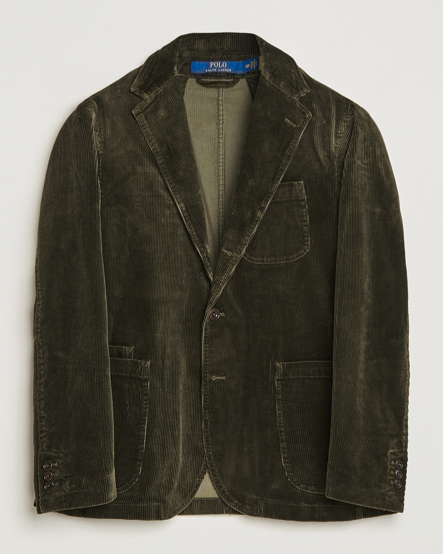 Herre | Blazere & jakker | Polo Ralph Lauren | Corduroy Stretch Blazer Oil Cloth Green