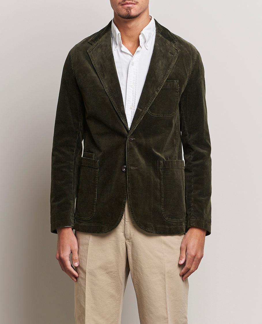 Herre | Blazere & jakker | Polo Ralph Lauren | Corduroy Stretch Blazer Oil Cloth Green