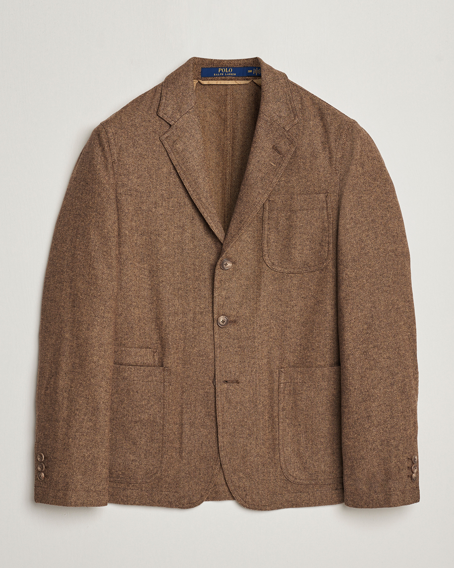 Herre | Blazere & jakker | Polo Ralph Lauren | Classic Herringbone Sportcoat Brown/Tan