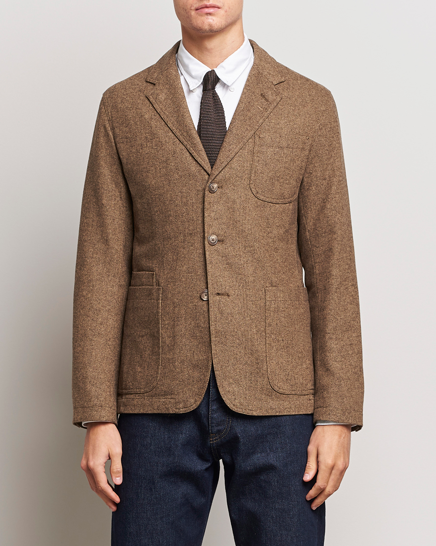 Herre | Udsalg tøj | Polo Ralph Lauren | Classic Herringbone Sportcoat Brown/Tan