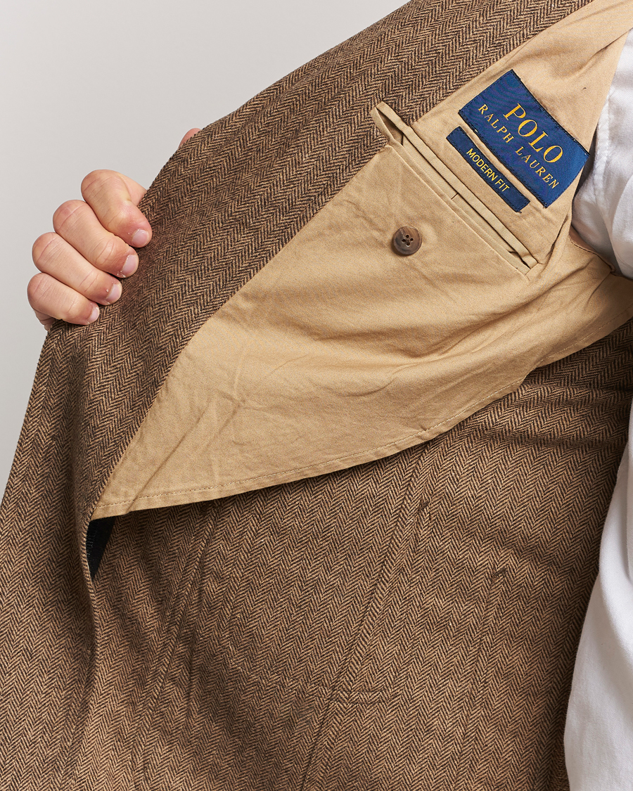 Herre | Blazere & jakker | Polo Ralph Lauren | Classic Herringbone Sportcoat Brown/Tan