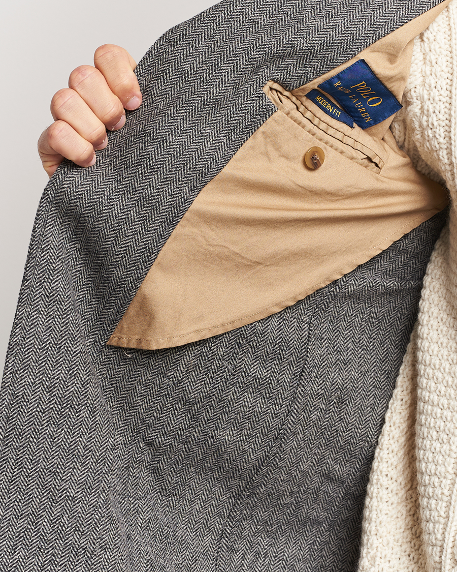 Herre | Blazere & jakker | Polo Ralph Lauren | Classic Herringbone Sportcoat Black/Cream
